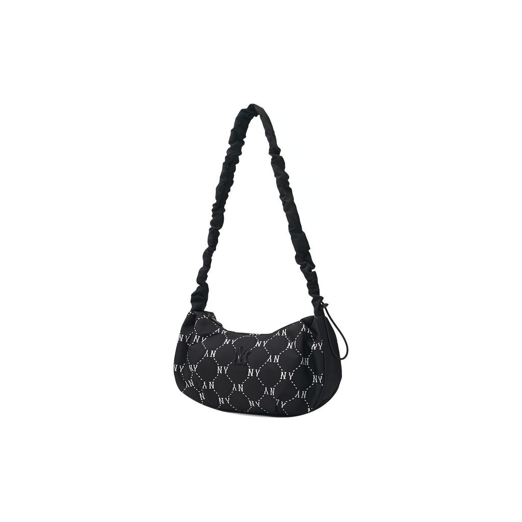 New MLB New York Yankees Polyester Shoulder Bag, Handbag, Shoulder Bag, Crossbody Bag Regular Unisex Black 3ABQS034N-50BKS