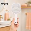 Vented Hair Brush Cat Ear Self Cleaning for Women, Styling Sensitive Scalp Hairbrush Faster Blow Drying, Detachable Curved Detangler Fluffy Hairstyle