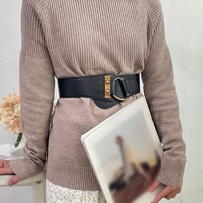 Waist Waist Belt Alloy Buckle Belts For Wome Fashion Wide Belts  Coat
