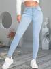 Vielseitige Stretch Skinny Jeans für Damen - Hellblaue, formende Denim-Hose