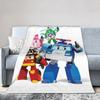 R-Robocars P-Polis Blankets Cute Cartoon Flannel Awesome Warm Throw Blankets for Bedding Lounge Spring/Autumn,