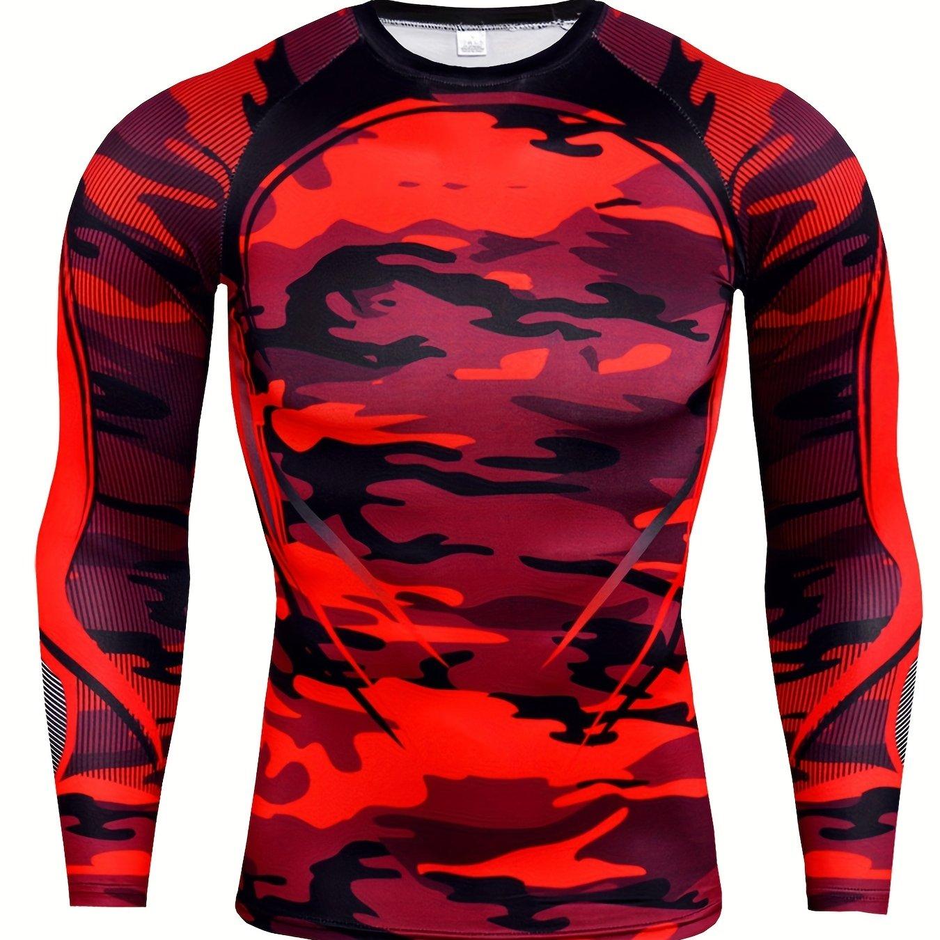 

Футболка з довгим рукавом і довгим рукавом з 3D-принтом, повсякденний спортивний топ для чоловіків, що швидко сохне XL