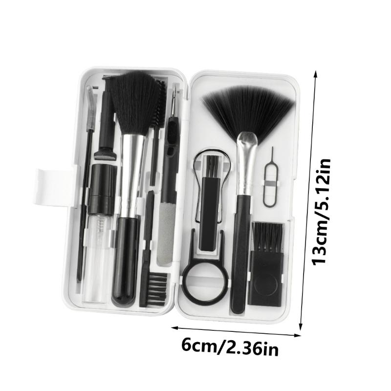 Comprehensive 18 In 1 Computer Screen Cleaning Tool Set with Brushes Card Pin for Phones Tablets Monitors And Keyboards