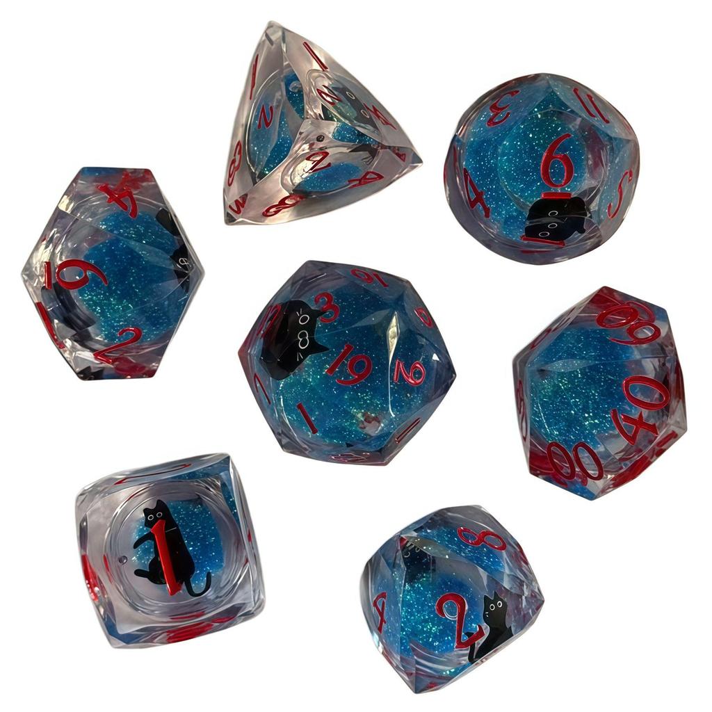 Resin Polyhedral Dice Set for DND, Dungeons & Dragons, COC, and Tabletop RPGs