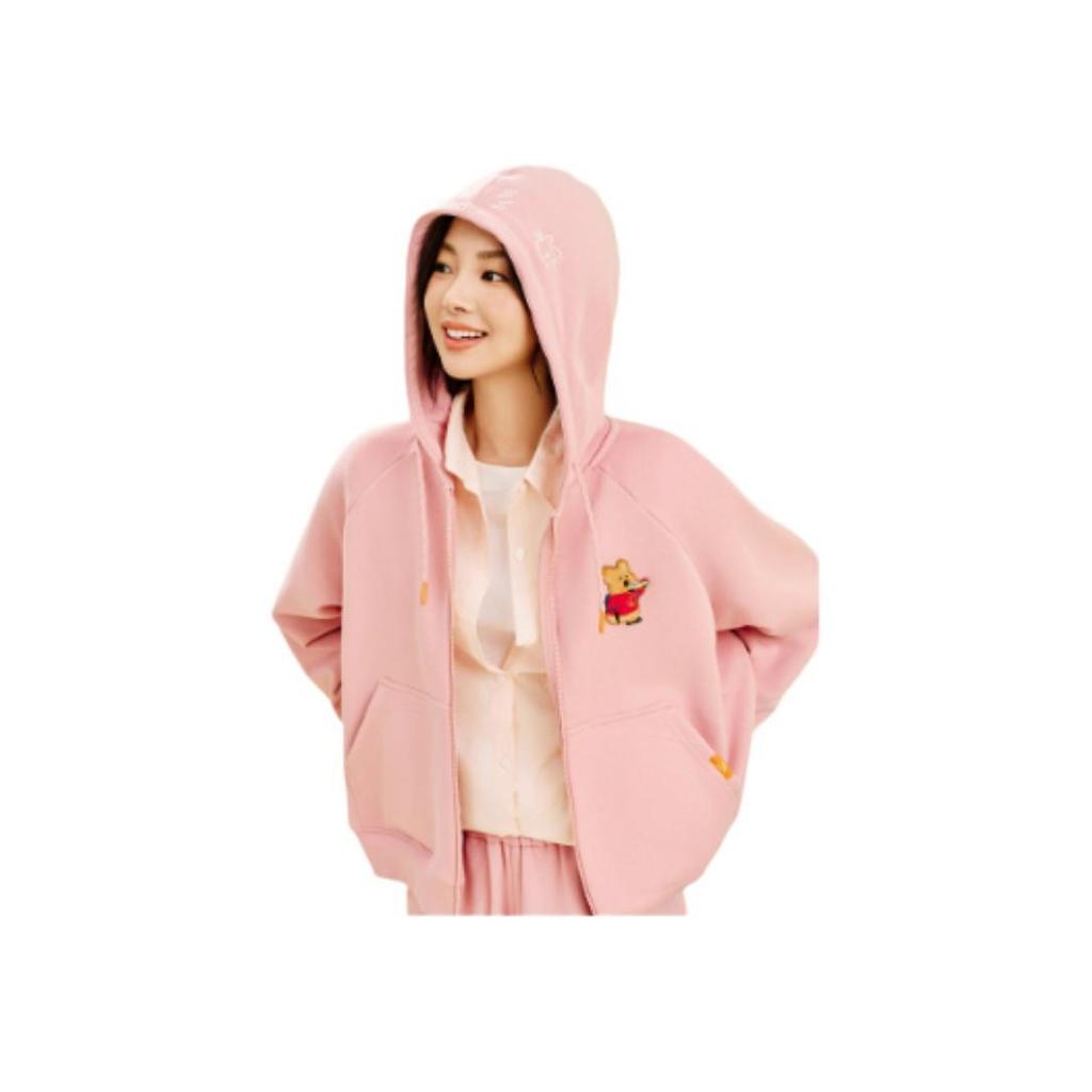 Anta X Daimei Town Collaboration Life Series Hooded Zipper Loose Printed Casual Sweatshirt Women sweatshirt 162548730-2