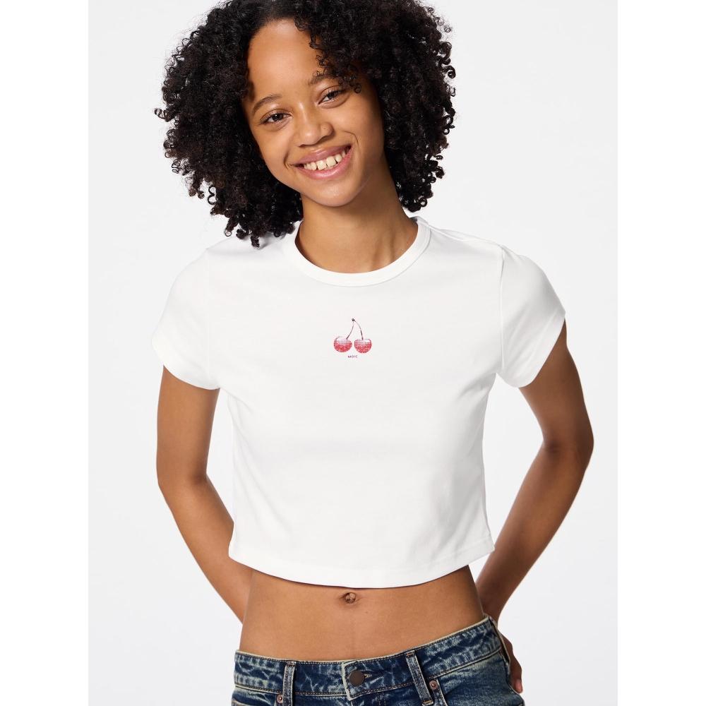 

GU by Uniqlo Графический Мини T Музей Мороженого 01 OFF WHITE/XS