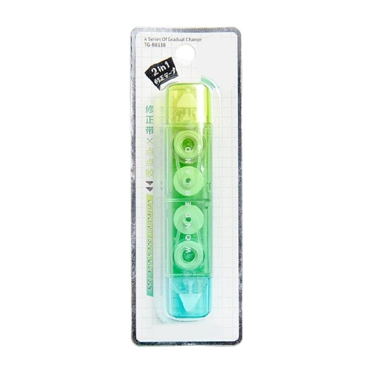 Gradient Color Correction Tape 2 In 1 White Out Tape and Adhesive Roller Scrapbooking Tape Double Head Correction Tape