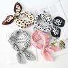 Spring and Autumn Small Fresh Polka Dot Leopard Print 50 * 50 Simulation Silk Small Square Scarf Women's Beach Fashion Small Scarf Silk Scarf