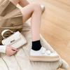 [Spring New] All-cowhide Little White Shoes Women's Tide Velcro Thick-soled Leather Board Shoes 2025ins Wind