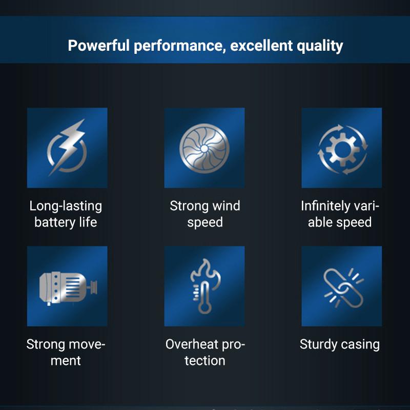 21V Small High-Speed Electric Blower Rechargeable Violent Turbo Fan Air-Blowing Wireless Handheld Concentration Car Hair Blower