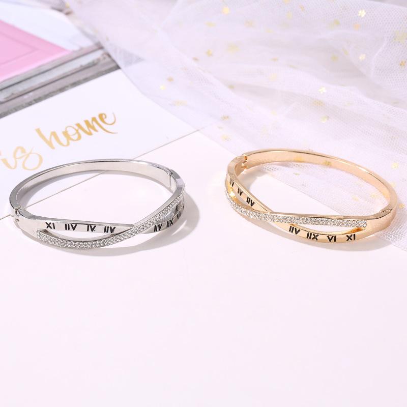 Cross Roman Bracelet Female Fashion Net Red Rhinestone Cross Bracelet Personalized Jewelry MIT