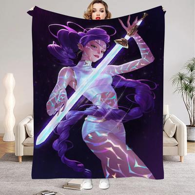 Kpop Demon Hunters Huntrix Blankets Quality Soft Warm Throw Blanket Winter Kids Couch Bed Fluffy Bedspread