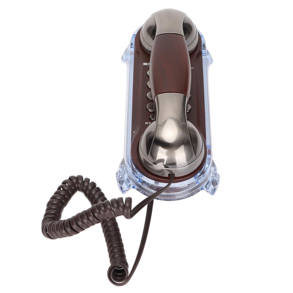 MT‑025 European Vintage Wall Phone Tone Dialing One Key Mute Redial Pause Desktop Wall Phone with Light for Home