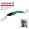 HENGJIA 1 señuelo de pesca Minnow Wobbler con ojos 3D, cebo biónico para lubina, aparejo de pesca