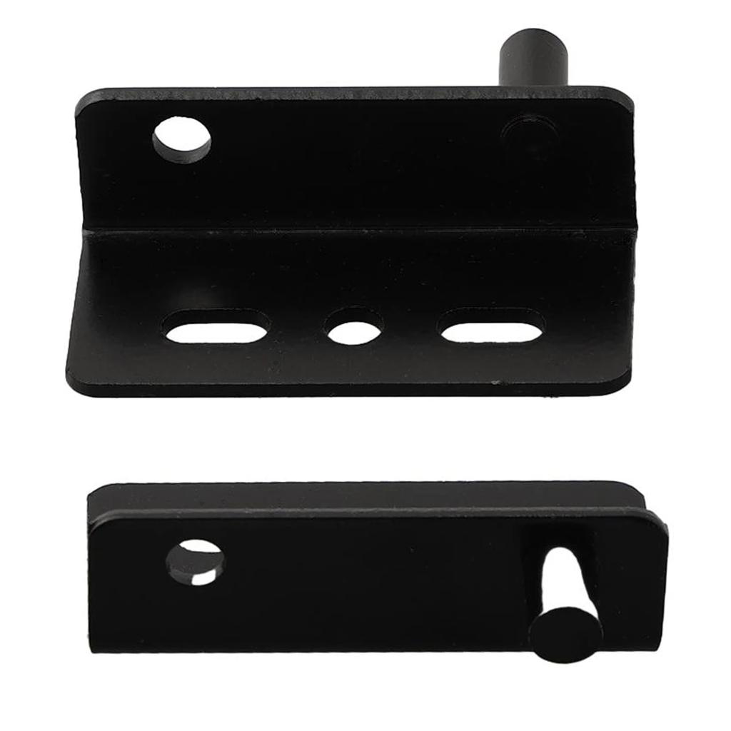 2pcs Pivot Hinges Black Concealed Shaft Door Hinge With Bushing HeavyDuty For Wood Door Cabinet Furniture Cabinet Wardrobe