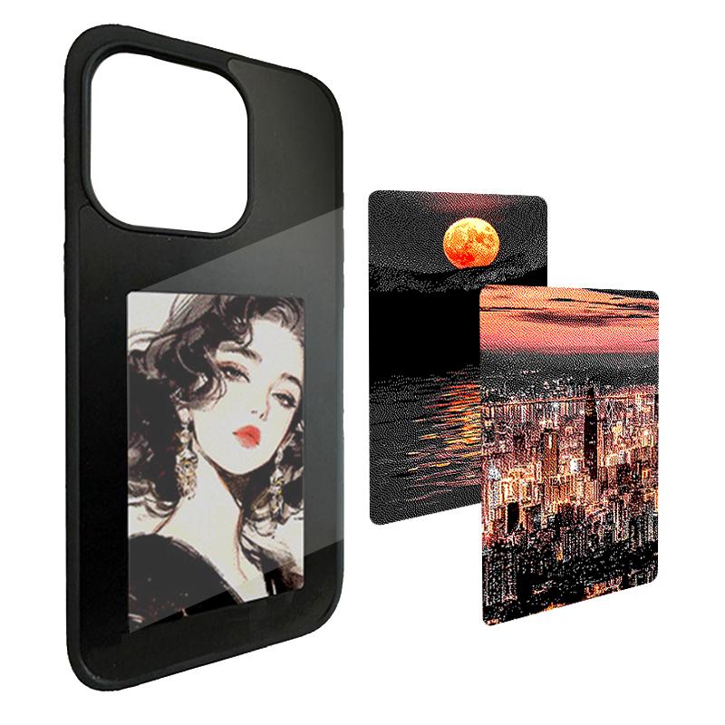 New Designer NFC Smart E Ink Screen Display Smart NFC Phone Cases for iPhone 13 14 15 Pro Max DIY
