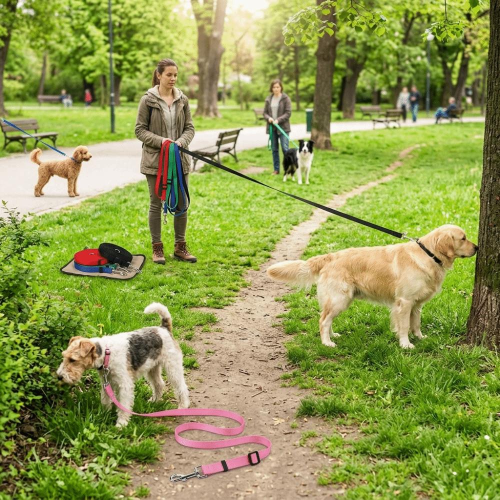 10m Length Long Dog Leash Polypropylene Fiber Dog Tracking Leash Heavy Duty Dog Lead Dog Training розовый