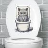 Angry Cat Toilet Stickers Bathroom Bathroom Home Decor Wall Stickers