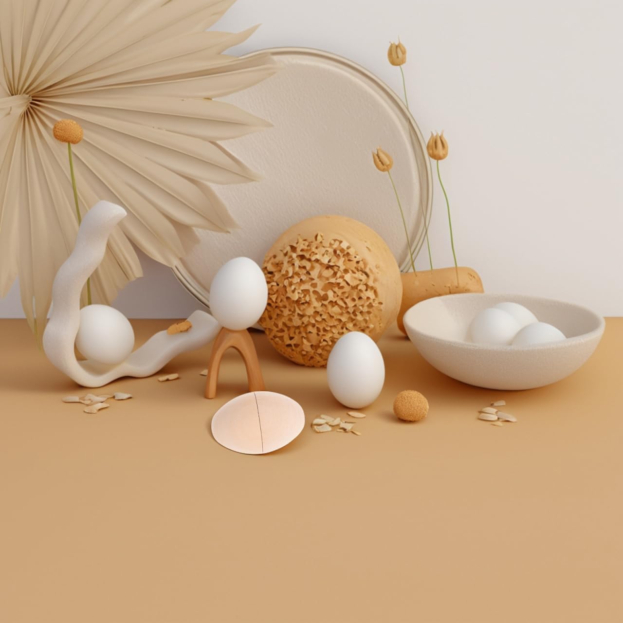 

VOSAREA 6 шт. Деревянные полые яйца Пасхальные DIY поделки Незаконченные деревянные яйца Пустое деревянное яйцо для росписи Креативное пасхальное украшение Пасхальные яйца