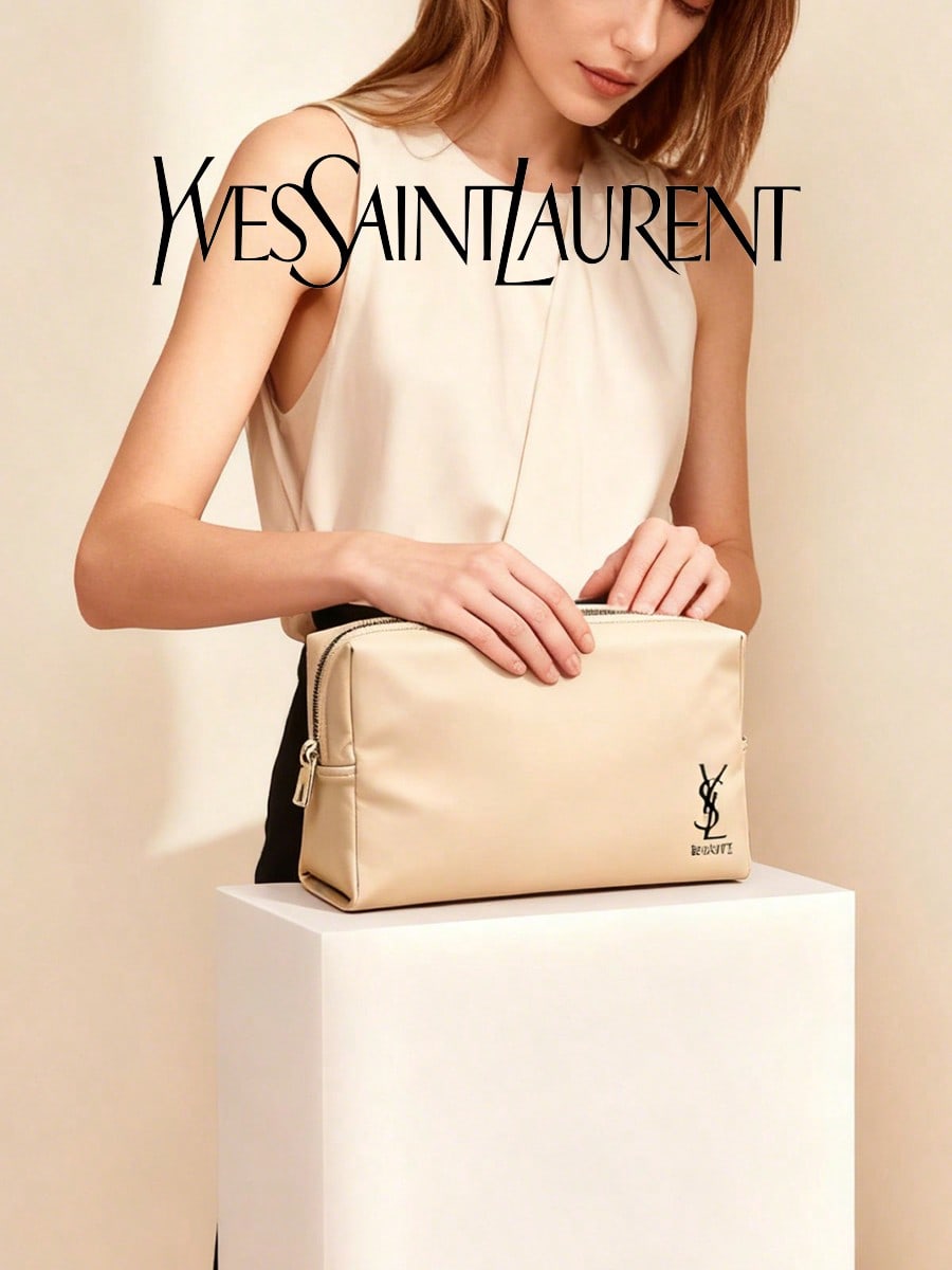 

Косметичка YSL из коричневой кожи - Блестящая и яркая, элегантная и модная, удобная для переноски, незаменимая для путешествий розовый