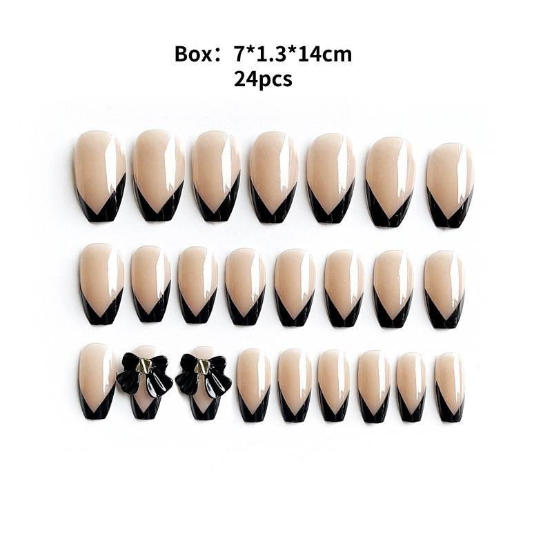 

Wearable Patches Manicure Nail Patches Removable Bow Nail Patches Light Pink