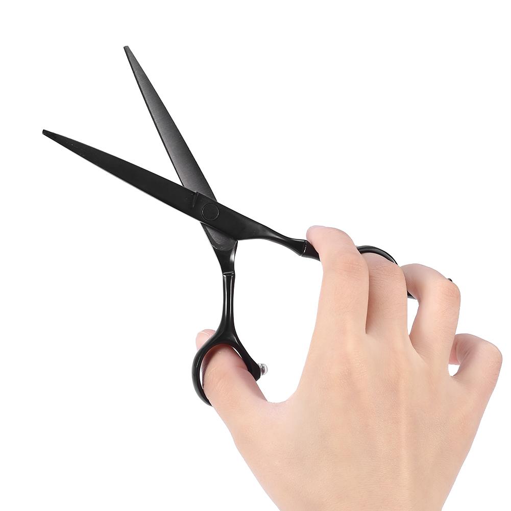 

17,5 см Профессиональный Салон Парикмахер Инструмент для Стрижки Прореживания Волос Парикмахерские Ножницы Черные Плоские