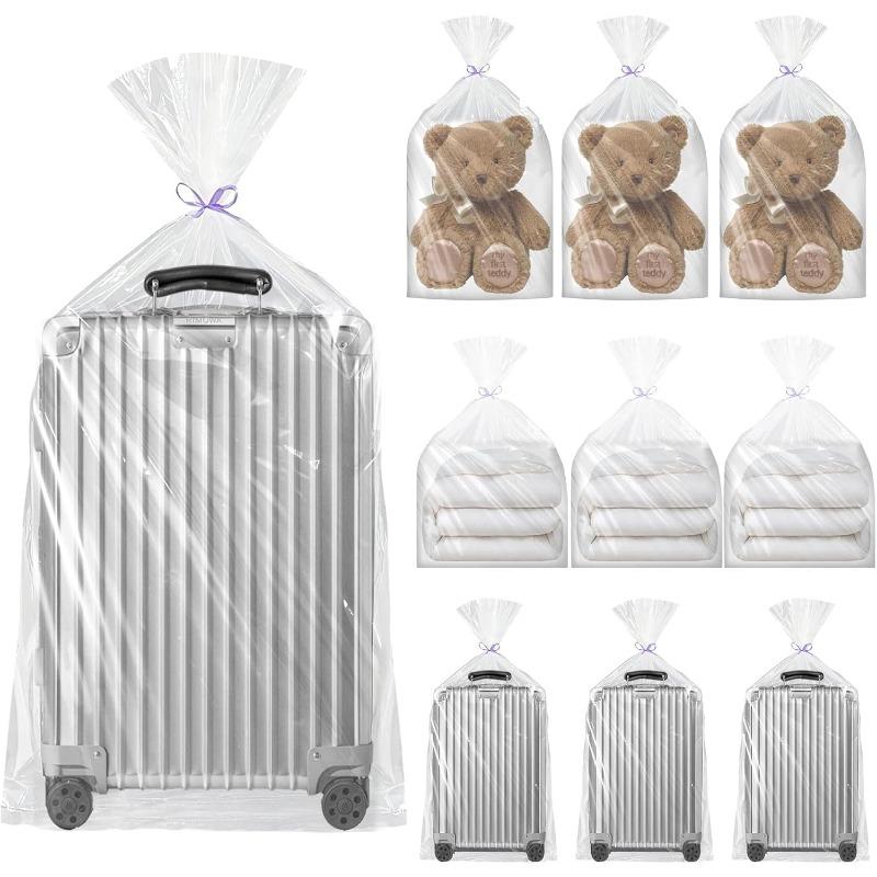 10Pcs Extra Large Clear Plastic Bags, 100x152cm, Large Reusable PE Plastic Bags for Luggage, Luggage, Furniture, Quilts, Chairs, PE Toys