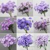 10-Piece Purple Floral Artificial Flower Arrangement for Wedding Aisle or Bed Row Decoration