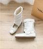 French Round Head Bow Two Wear Stacked Pants Tube Boots Women'S Inner Height Increase Shallow Mouth Ballet Single Shoes Removable Cool Boots