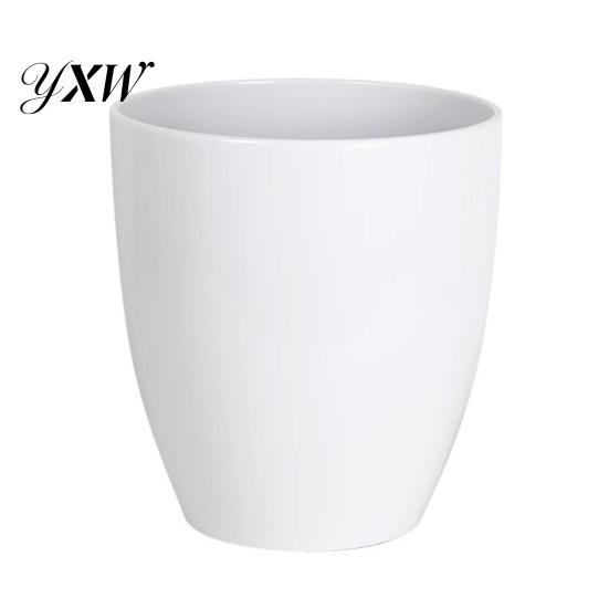 Contenedor Grande para Plantas Maceta Profunda Cerámica de Imitación con Agujero de Drenaje Resina Monstera Elegante Decoración de Porche Maceta Plato para Interiores