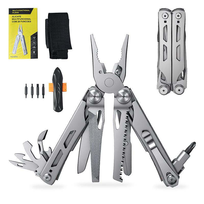 28-in-1 Stainless Steel Folding Pliers Camping Portable EDC Mini Pliers Screwdriver