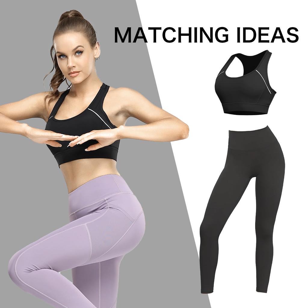 IRCOLVE Sports Yoga with Plus Size High Pilates Breathable Women's Bra, Non-Slip, Wear, Cups, Top, Support, Yoga, Wear, Wireless, Seamless,