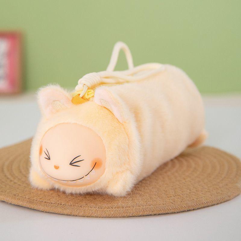 Cute Plush Pen Case, Toy Lanyard Pen Case, Children's Creative Toy, Student Doll Doll, Soft and Comfortable for Girls,  Pen Case