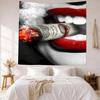 Lips Wall Decor Tapestry Art For Pet Memorial Birthdaywedding Party Backdrop Family Gift