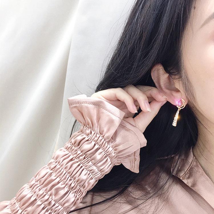 S925 Silver Needle Full-Diamond  Asymmetric Earrings for Women Exquisite Ear Drops Jewelry