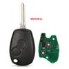 Jingyuqin Chiave Telecomando 2 Pulsanti Per Renault Duster Modus Clio 3 Twingo DACIA Logan Sandero Kangoo 433MHz Chip PCF7947/7946/4A