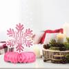 New Style, Christmas Theme, Cartoon, Pink Blue, Snowflake Snowman, Desktop Honeycomb Ornament, Party Decoration Supplies