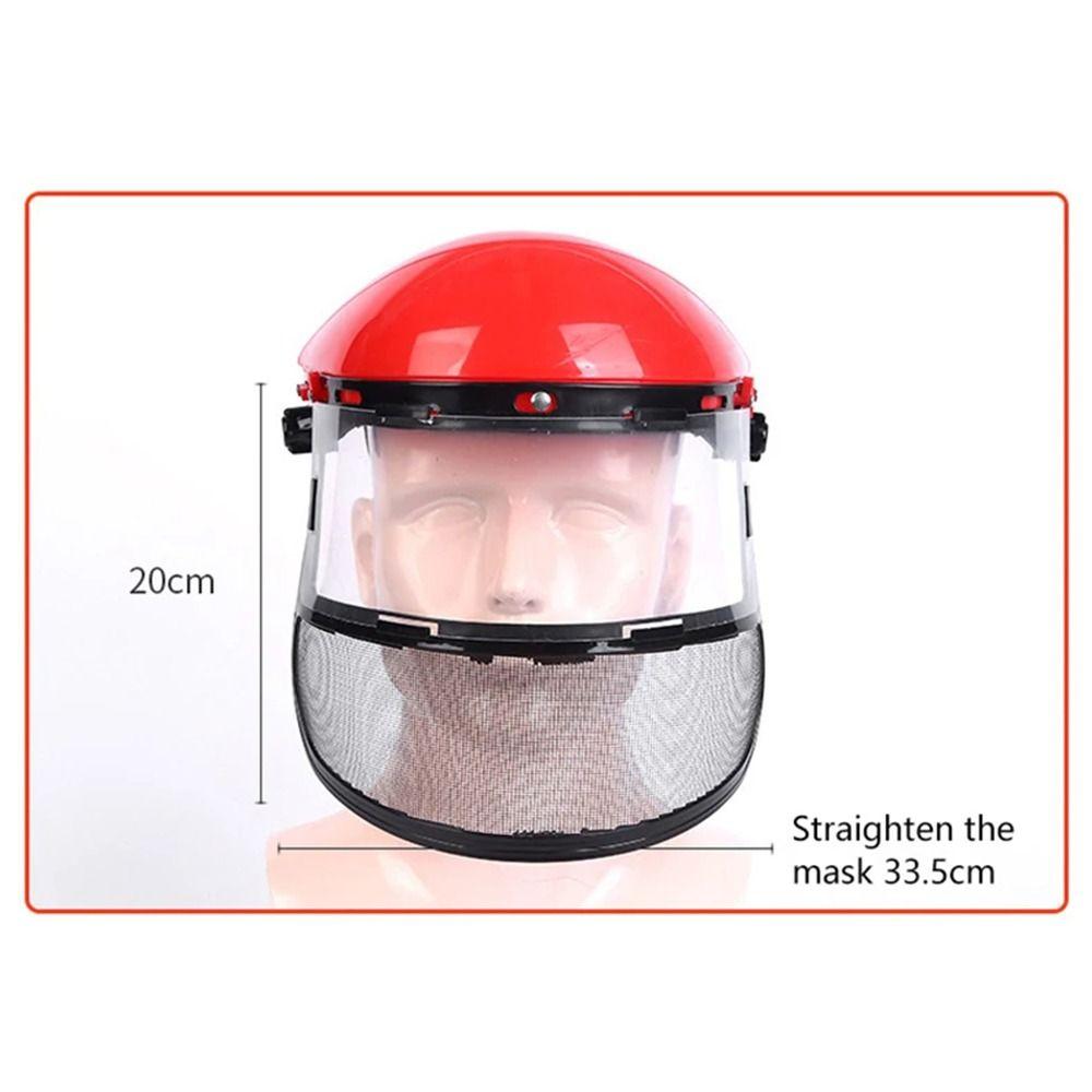 1Pcs Anti Splashing Grass Protective Mask Face Screen Protection Anti Dust Safety Mask Head-Mounted PVC Grass Trimmer Hat