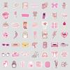50 Pink Graffiti Stickers: Cute, Waterproof Decorative Set for Water Bottles and Laptops