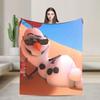 Frozen Olaf Cartoon  Blanket  Super Soft Novelty Plush Throw Blanket For Bedroom Airplane Travel Flannel Bedspread Bed Cover