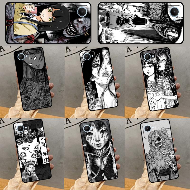 Horror Manga Style Case For Realme GT 6 6T 5 GT7 Pro 10 11 12 13 14 Pro Plus C53 C51 C21Y C25S C55 C67 C61 C75