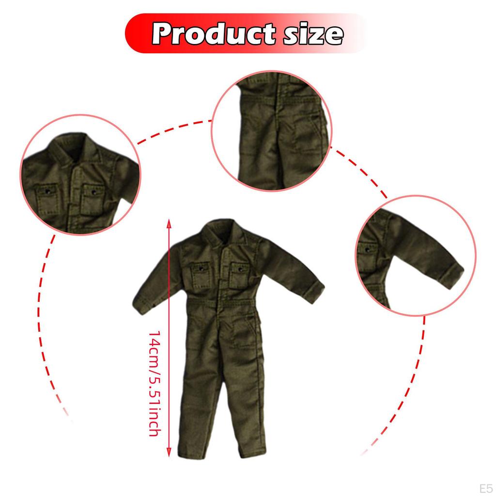 1/12 Action Figure Apparel, Casual Outfit for Male Figures at 6 Inches