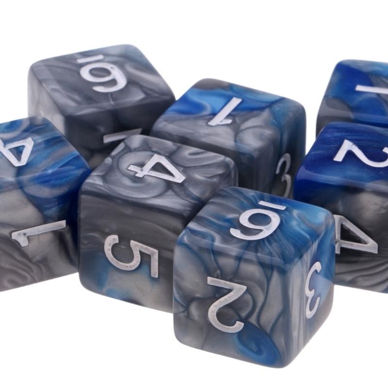 20Pcs D6 Polyhedral Cubes Square Corner Dices Educational DIY Board Game Dices