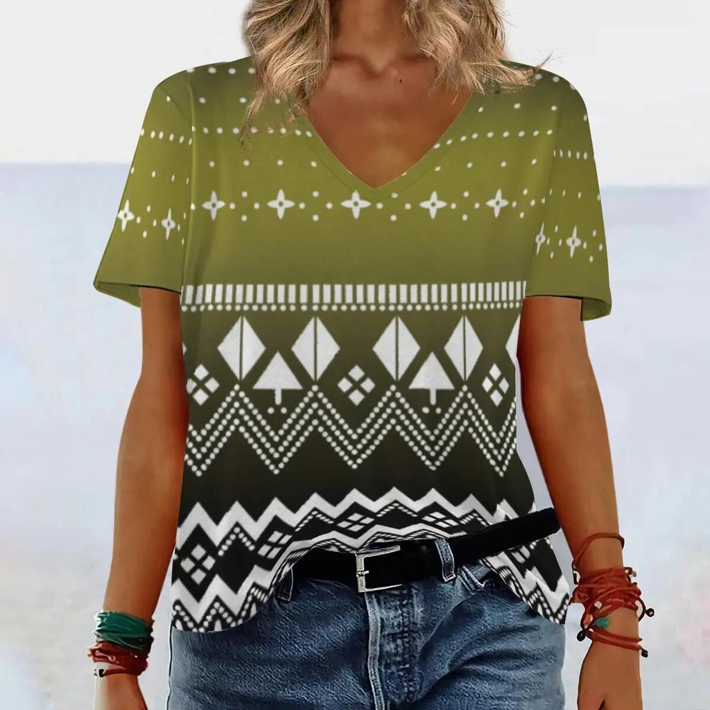 Summer New Women's Clothing Slimming Loose 3D Women's Short Sleeved Ethnic Style T-shirt