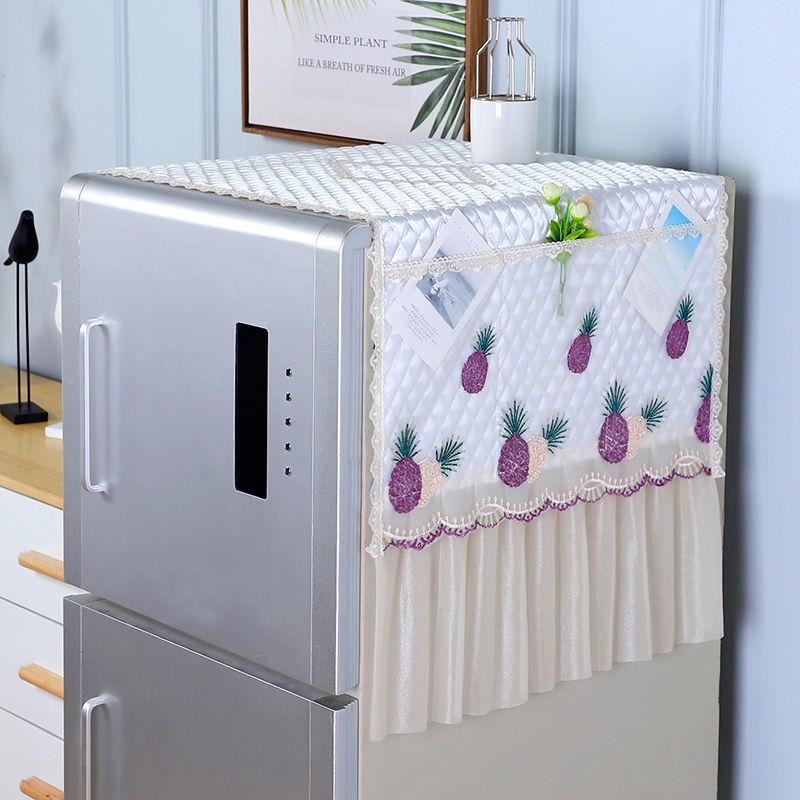 Refrigerator Towel Lace Refrigerator Towel Double Door Dust Cover Washing Machine Cover Universal