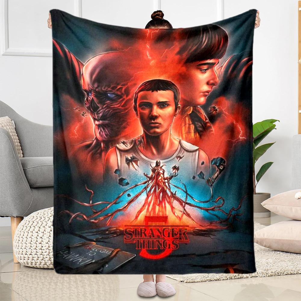 Stranger Things Blanket Suitable for sofas,travel, living rooms also a good gift for friends and family Suitable for all seasons.