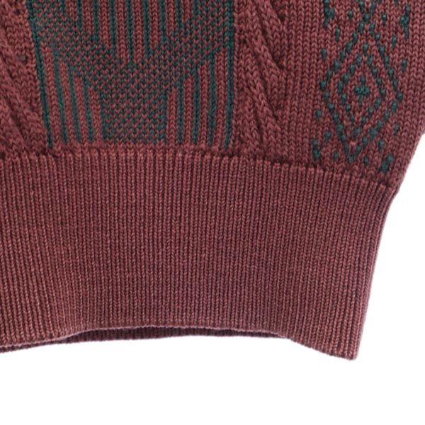 Yves Saint Laurent 90s Wool Overall Handle Long Sleeve V Neck Sweater Men's Used