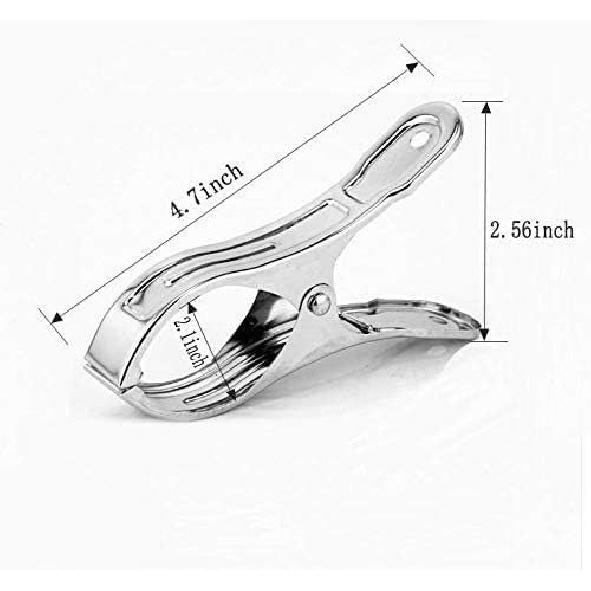 

Набор из 12 прищепок из нержавеющей стали, 4,7 дюйма, зажимы для пляжных полотенец, зажимы для покрытия наземного бассейна для круиза, лодки, одеяла, квилтинга, шезлонга