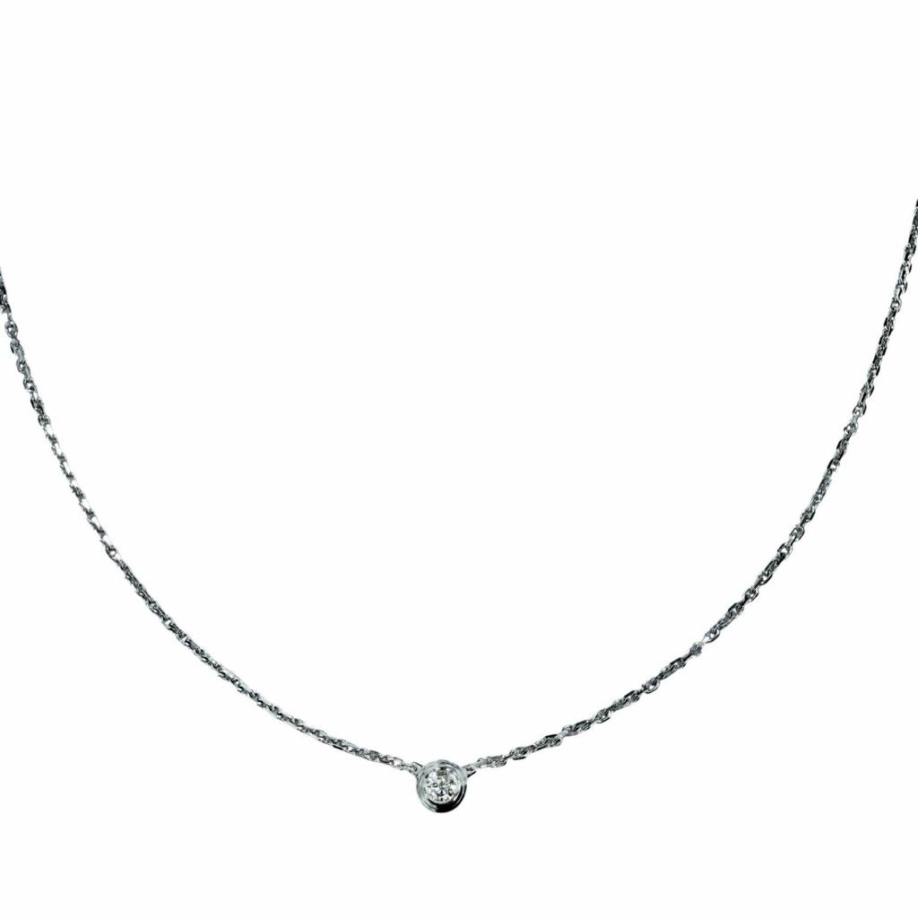 Great Cartier Necklace Damour XS White Gold 750 Women WFE089 Used