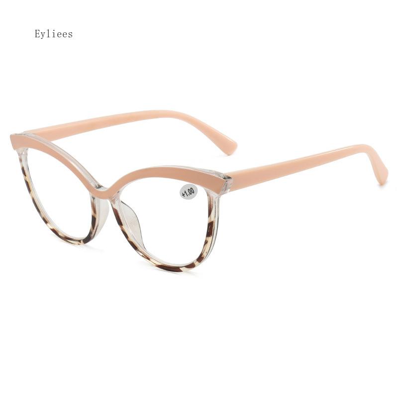 

Lady Cat Eye Reading Glasses Women Spring Hinge Lightweight Presbyopic Readers Eyeglasses with Diopter +1.0 To +4.0 Glasses Men 4